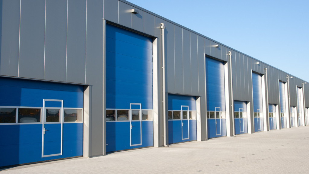 Industrial Unit With Roller Shutter Doors